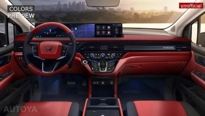 Рендер интерьера нового Honda Odyssey