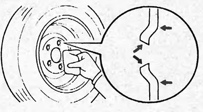 Примечание: при замене на стандартное колесо…