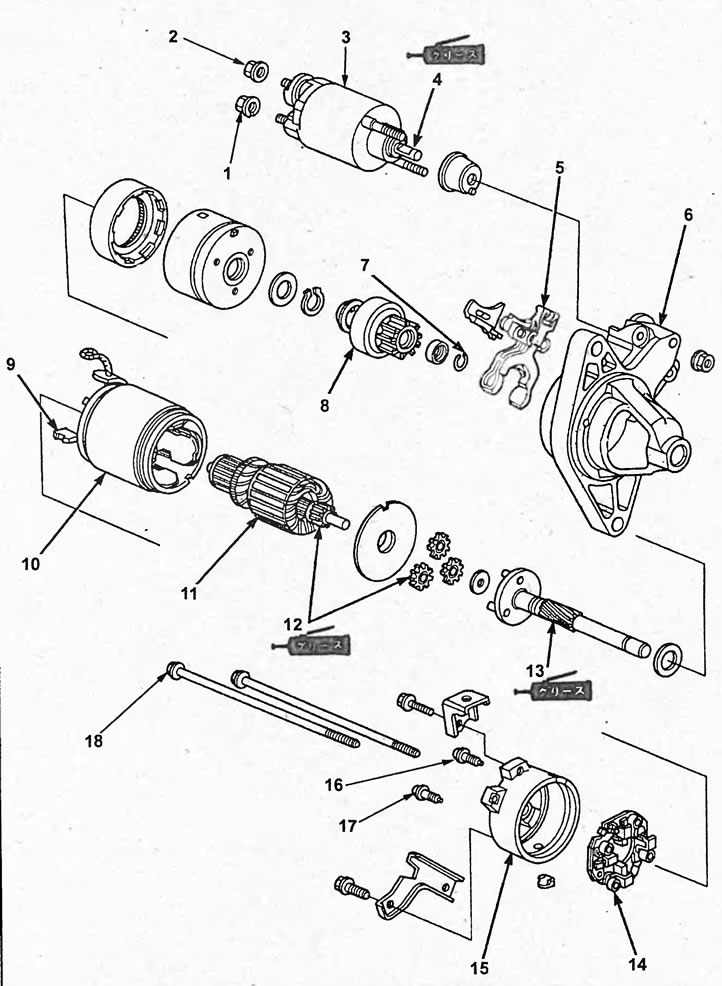 Разборка и сборка стартера (D17A, К20А (Denso…