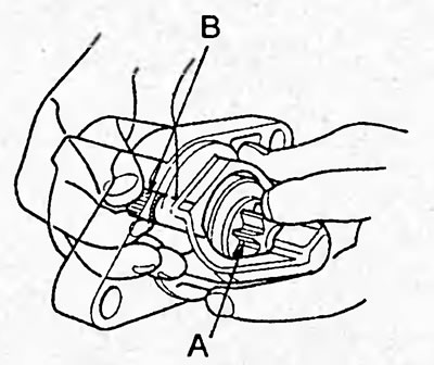 Удерживая планетарные шестерни, поверните вал…