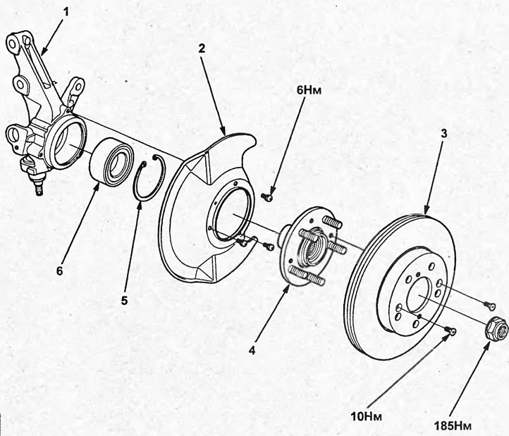 Снятие и установка поворотного кулака и ступицы.…