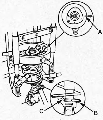 1. Соберите стойку передней подвески. При сборке…