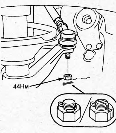 Момент затяжки — 43 Н·м