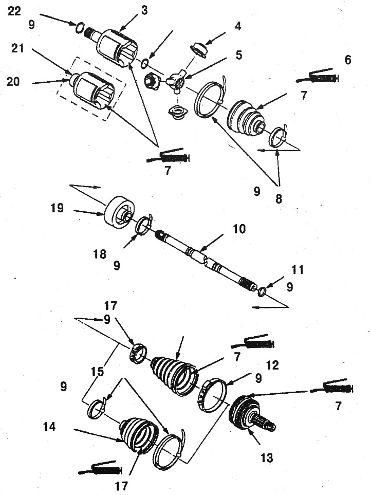 Разборка ШРУСа (Хонда CR-V 1, 1995-2001, бензин) — «Сцепление и ...