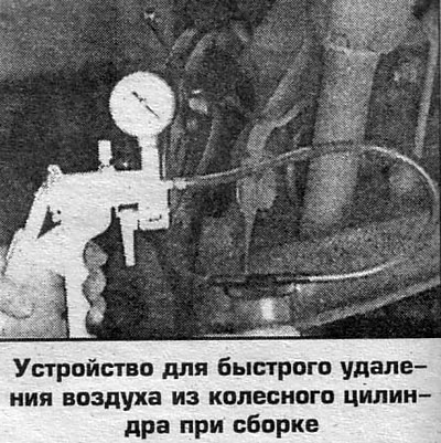 8. Устанавіце цыліндр на аўтамабіль.