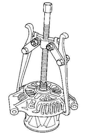 8. Scoateți rotorul folosind un extractor, așa…