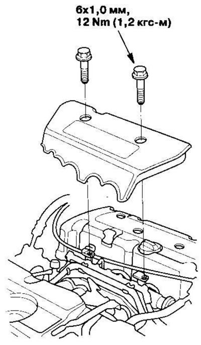41. Установите крышку на впускной коллектор.