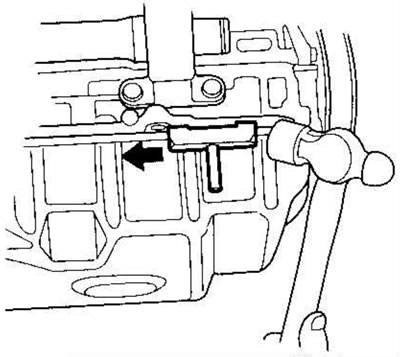 5. Отделите масляный поддон, постукивая молотком…