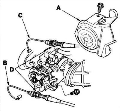 3. Снимите крышку дроссельной заслонки (А).…