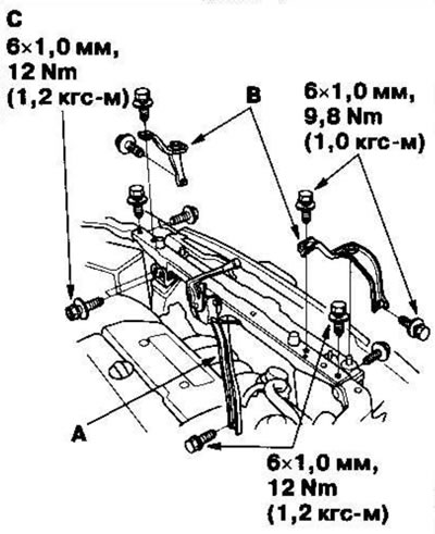 2. Установите перегородку (А), затем верхний…
