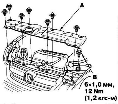 4. Поставьте крышку перегородки (А), затем…