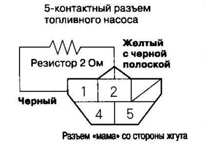 9. Вставьте резистор на 12 Ом между контактами №1…