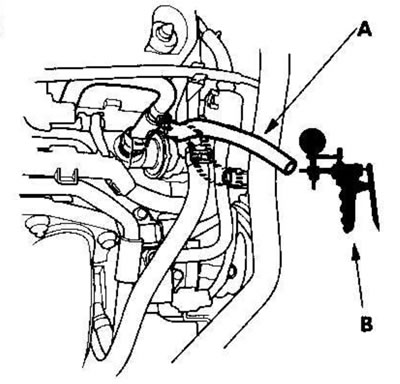 2. Отсоедините вакуумный шланг (А) от…