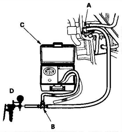 2. Отсоедините трубку отвода паров от…