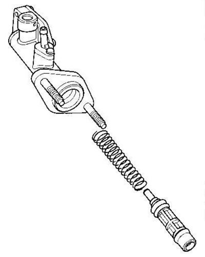 3. Вставьте поршень в сборе в главный цилиндр…