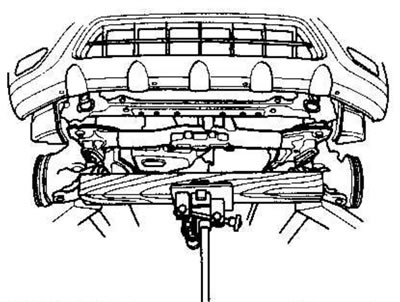 22. Support the subframe with a jack, placing a…