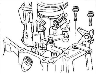 12. Remove the reverse locking cam.