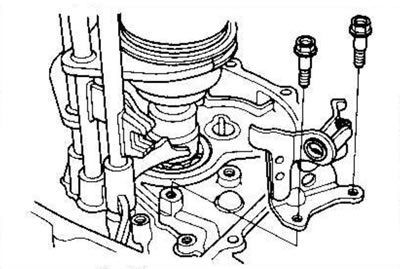 14. Remove the reverse gear shift fork.