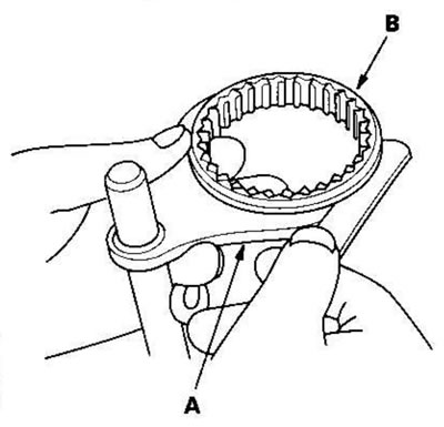 1. Измерьте зазор между каждой вилкой…