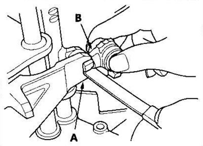 3. Измерьте зазор между вилкой переключения (А) и…