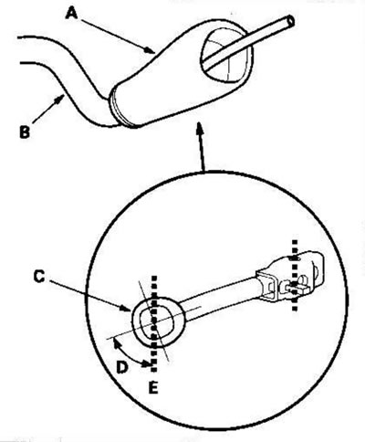 17. Установите рукоятку (А) на рычаг селектора…