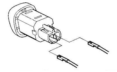 21. Вставьте контакты жгута в новый выключатель…