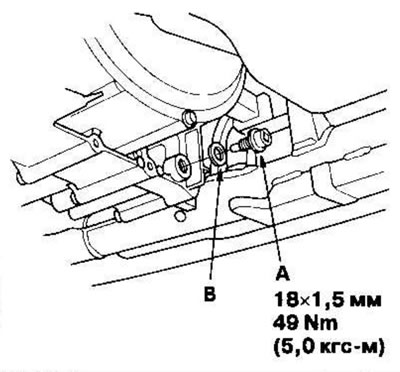 3. Выверните пробку из сливного отверстия (А) и…