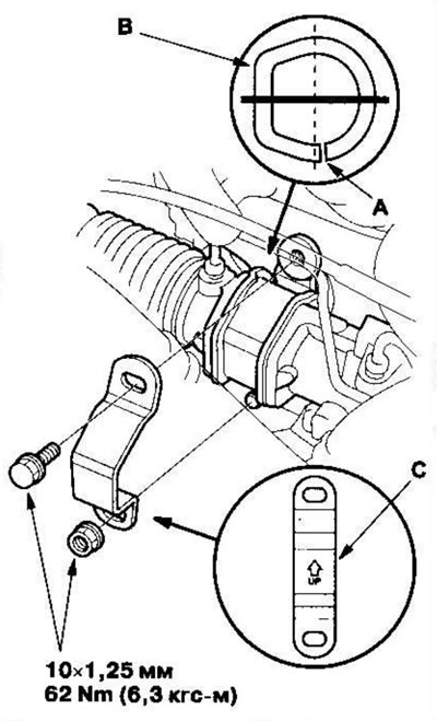 7. Расположите вырез (А) на опорной подушке (В),…