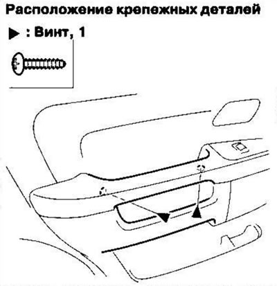 5. Выверните винты из-под подлокотника.