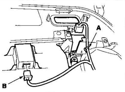 8. Выньте зажим жгута (А) с обратной стороны…