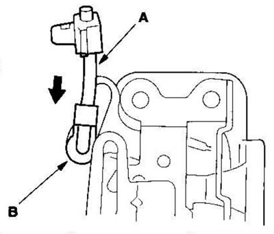 Если тяга заднего замка (А) отсоединялась с…