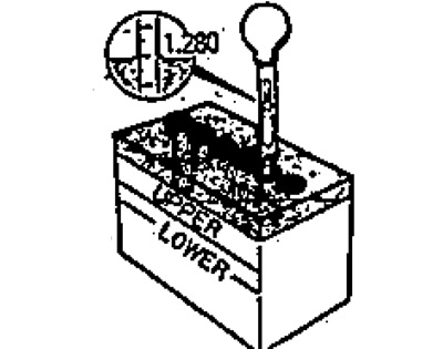 Номинальная плотность (при 20°C) — 1,27-1,29г/см³