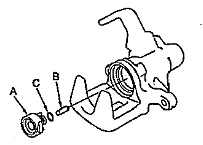 10. Уклоните чахуру (А), клин (Б) и О-прстен (Ц).