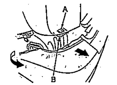 c) Disconnect the clips (A) of the side bracket…