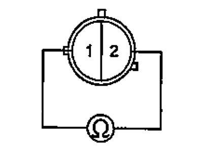 6. Check the conductivity between terminals «1»…