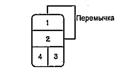 9. Свържете джъмпера към клеми № 1 и № 2 на…