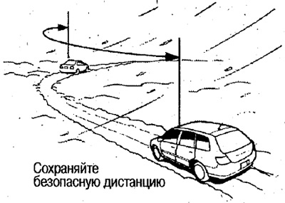Во время езды по бездорожью, по песчаной дороге, по глубокому свежевыпавшему снегу тормозной путь…
