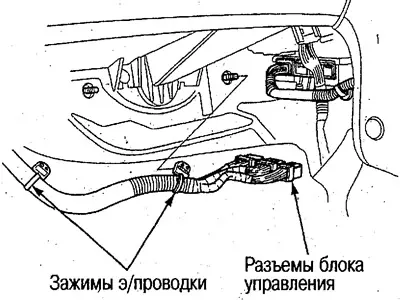 5. Від'єднайте роз'єм блоку керування (ECU) та…