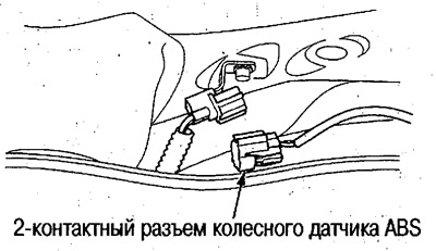 10. Отсоедините 2-контактный разъем колесного…