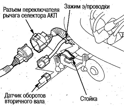 14. Снимите со стойки и отсоедините разъем…