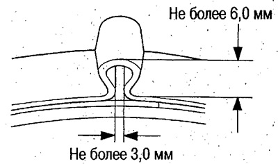 12. Убедитесь, что участок «Omega» хомута имеет…