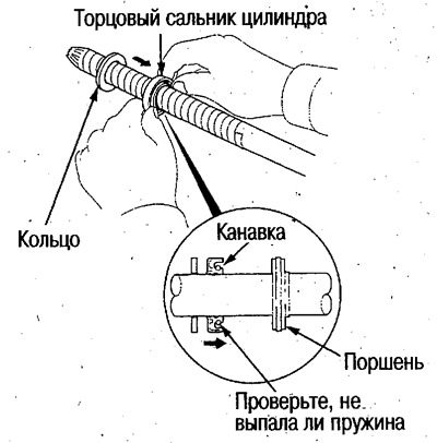 8. Нанесите жидкость для рулевого управления на…