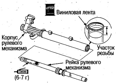 12. Закройте резьбу в цилиндре виниловой лентой и…