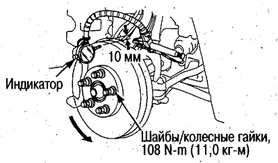 3. Медленно поворачивайте диск руками и измерьте…