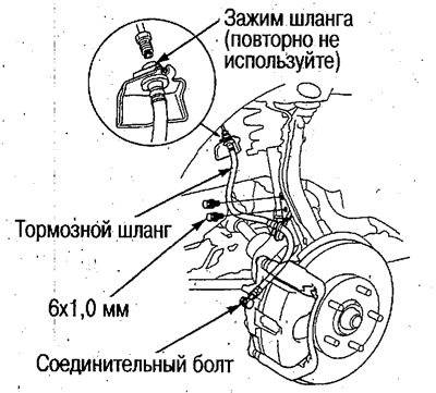 4. Loosen the mounting bolts (6 mm) of the brake…
