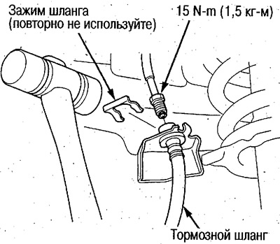Caution: After installing the brake hose, make…