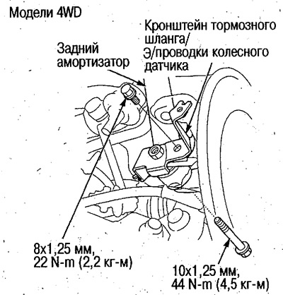8. Відкрутіть болт кріплення амортизатора та…