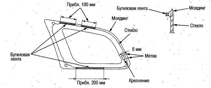 Установите крепление по реперным линиям на…