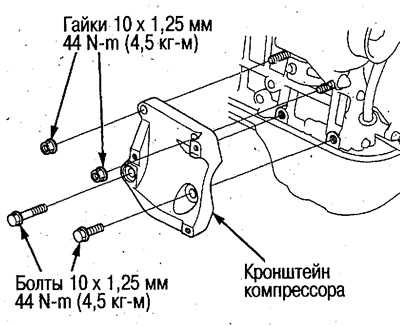 6. Открутите болты и гайки и снимите кронштейн…