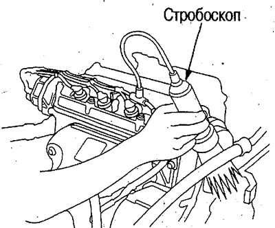 3. Присоедините стробоскоп к высоковольтному…